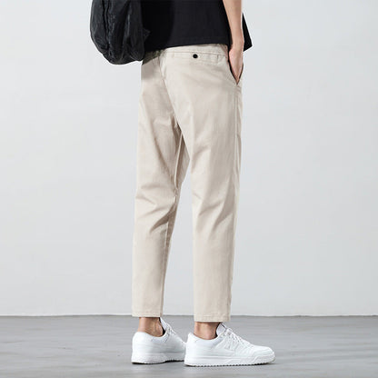 Pantaloni Uomo Estivi Cropped a Gamba Dritta – Leggeri e Micro Elasticizzati