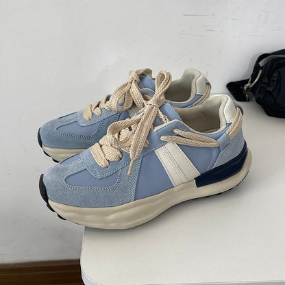 Men's Sports Shoes with Laces, Round Toe, and Low Heel