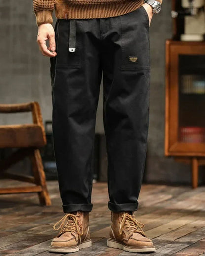 Pantalones cargo de vestir para hombre, de pierna recta