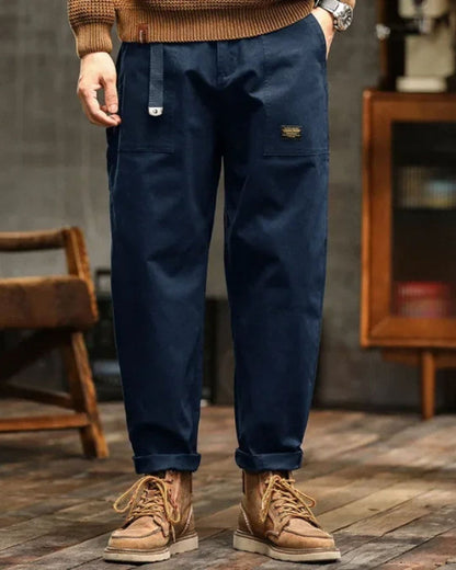 Pantalones cargo de vestir para hombre, de pierna recta