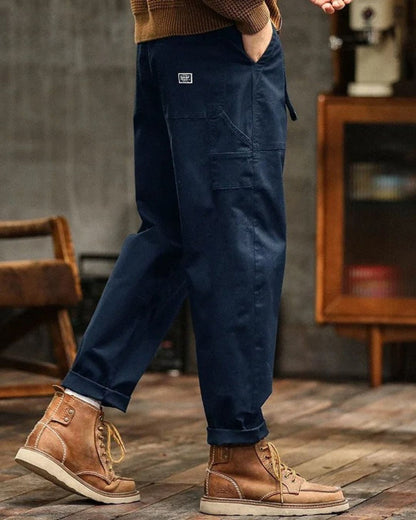 Pantalones cargo de vestir para hombre, de pierna recta