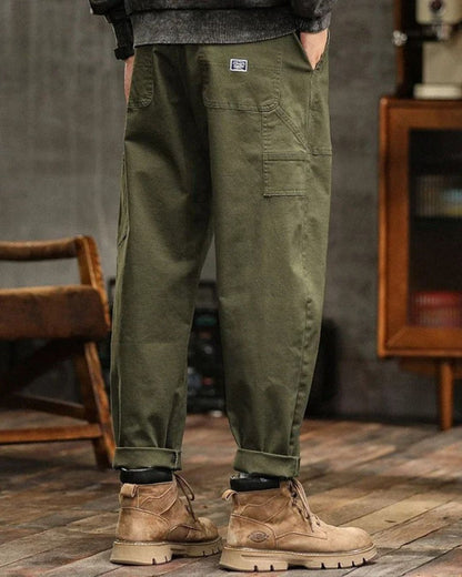 Pantalones cargo de vestir para hombre, de pierna recta