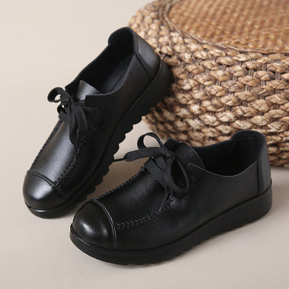Zapatos de trabajo bajos para mujer, negros, con suela suave y diseño antideslizante