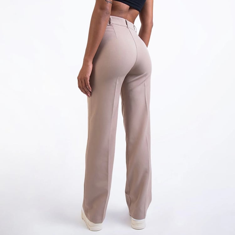 Pantaloni Donna a Vita Alta Gamba Dritta per Ufficio – Stile Classico