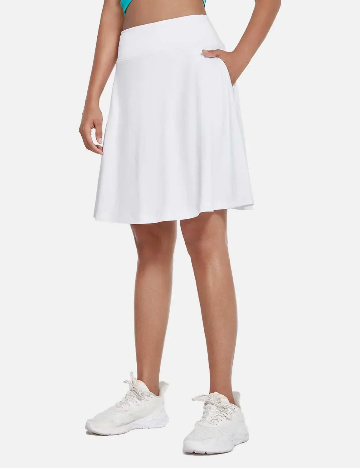 Gonna - Women's High-Waisted Summer Shorts UPF50 Plus with Pleats, Integrated Lining, and Pockets