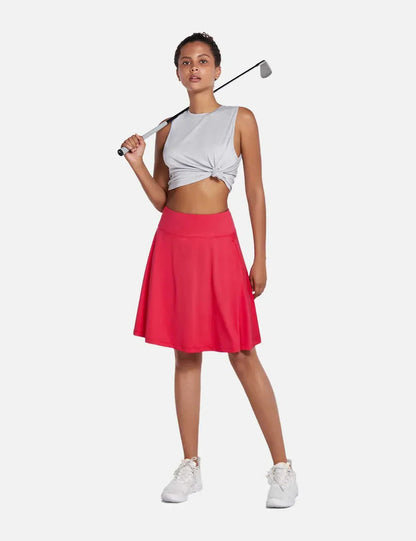 Gonna - Women's High-Waisted Summer Shorts UPF50 Plus with Pleats, Integrated Lining, and Pockets