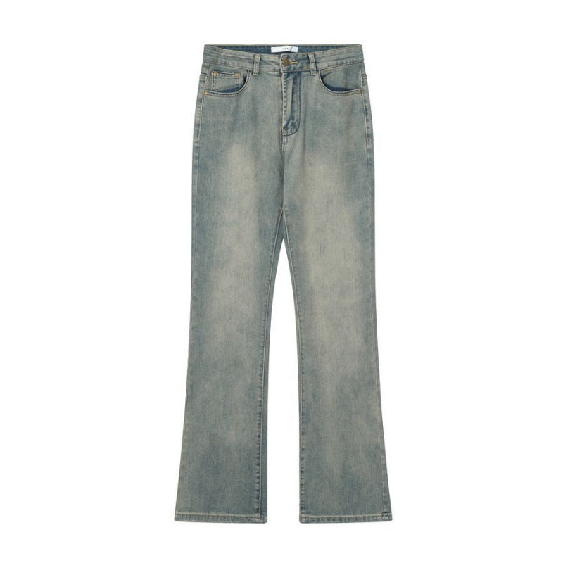 Jeans til mænd med lige ben og vasket finish