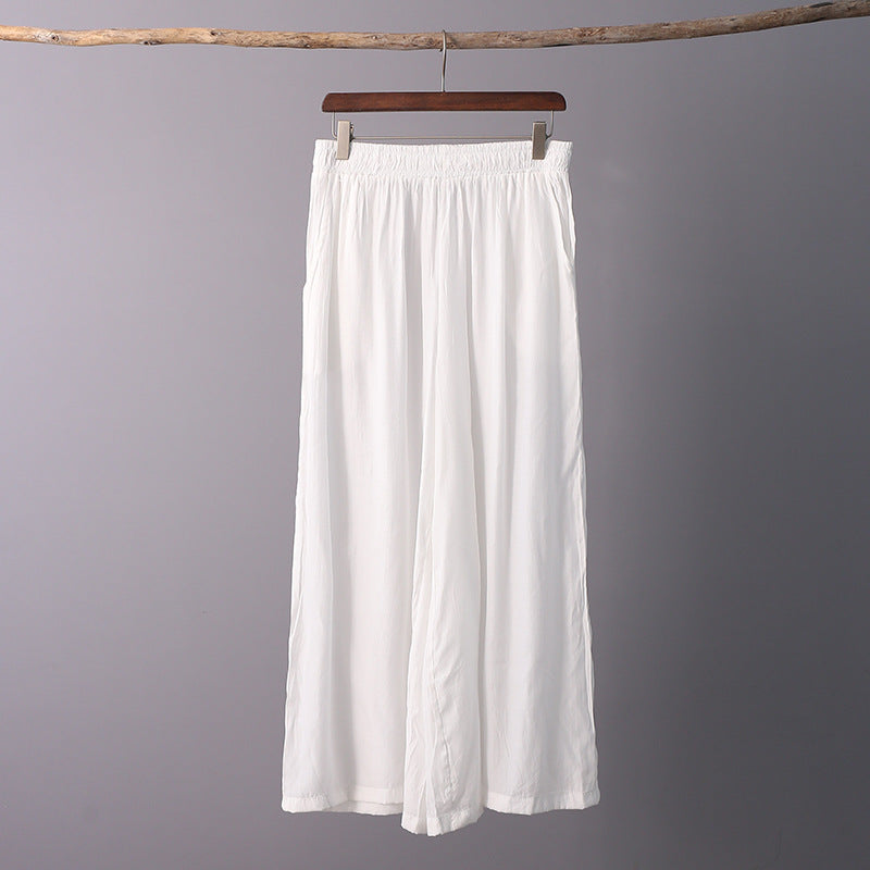 Women's Wide-Leg Pants with Loose Fit – Solid Color