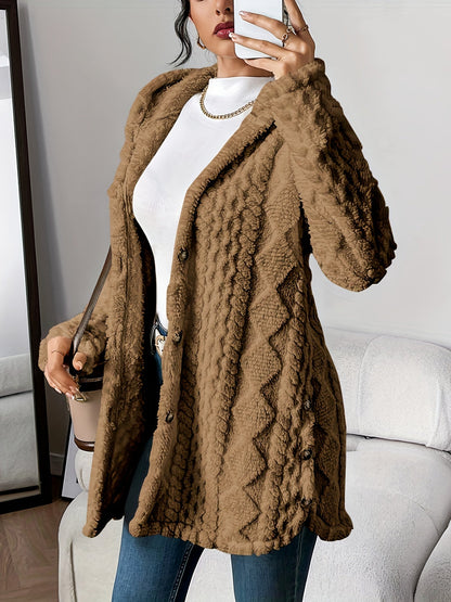 Cardigan Donna con Cappuccio Aperto sul Davanti e Vestibilità Morbida – Stile Versatile