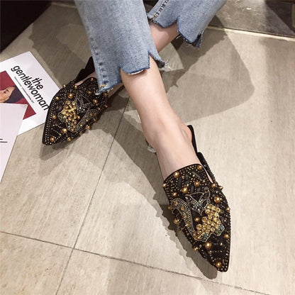 Pantofole Donna Taglie Forti con Punta Chiusa e Suola Piatta – Pantofole Casual