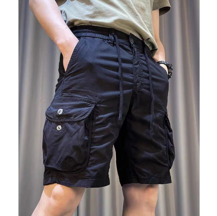 Men's Overalls with Multiple Pockets and Cropped Straight Leg – Casual Utility Style