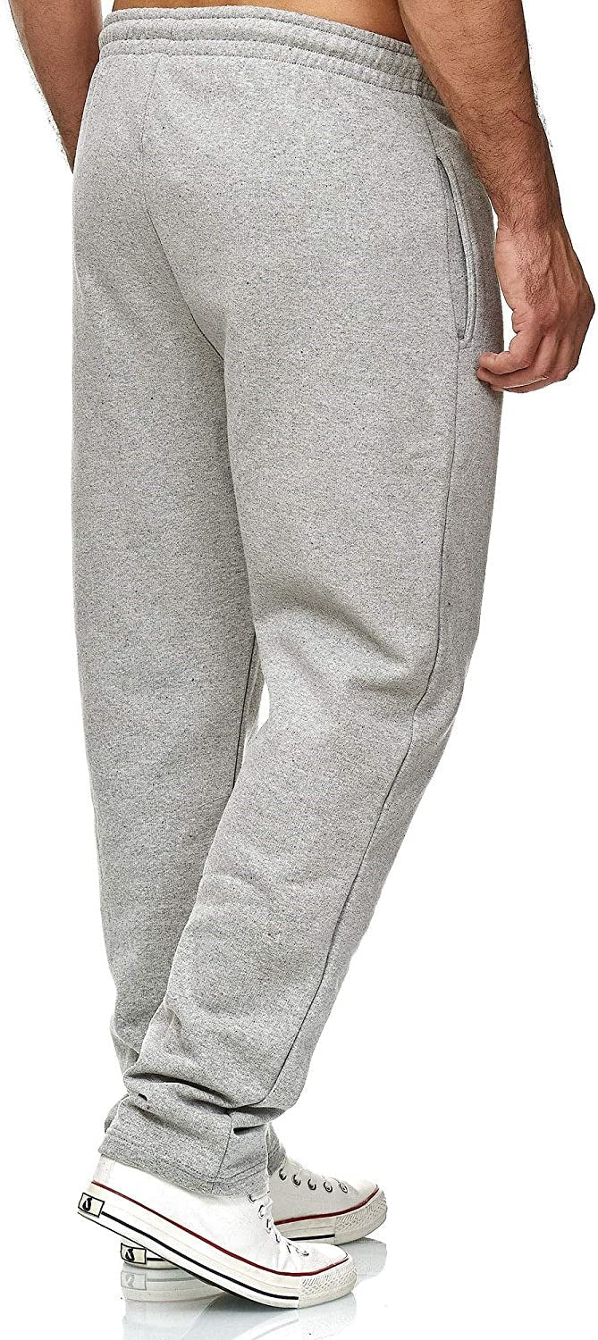 Pantaloni della Tuta Uomo Gamba Dritta Microelastici Foderati in Pile – Comfort Termico