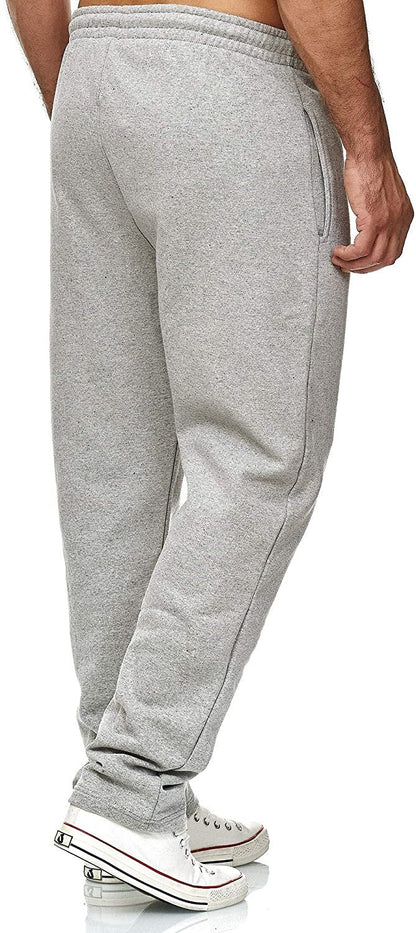 Pantaloni della Tuta Uomo Gamba Dritta Microelastici Foderati in Pile – Comfort Termico