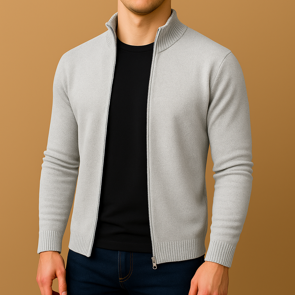 Cardigan Uomo Slim Fit in Maglia Fine – Design Elegante e Versatile