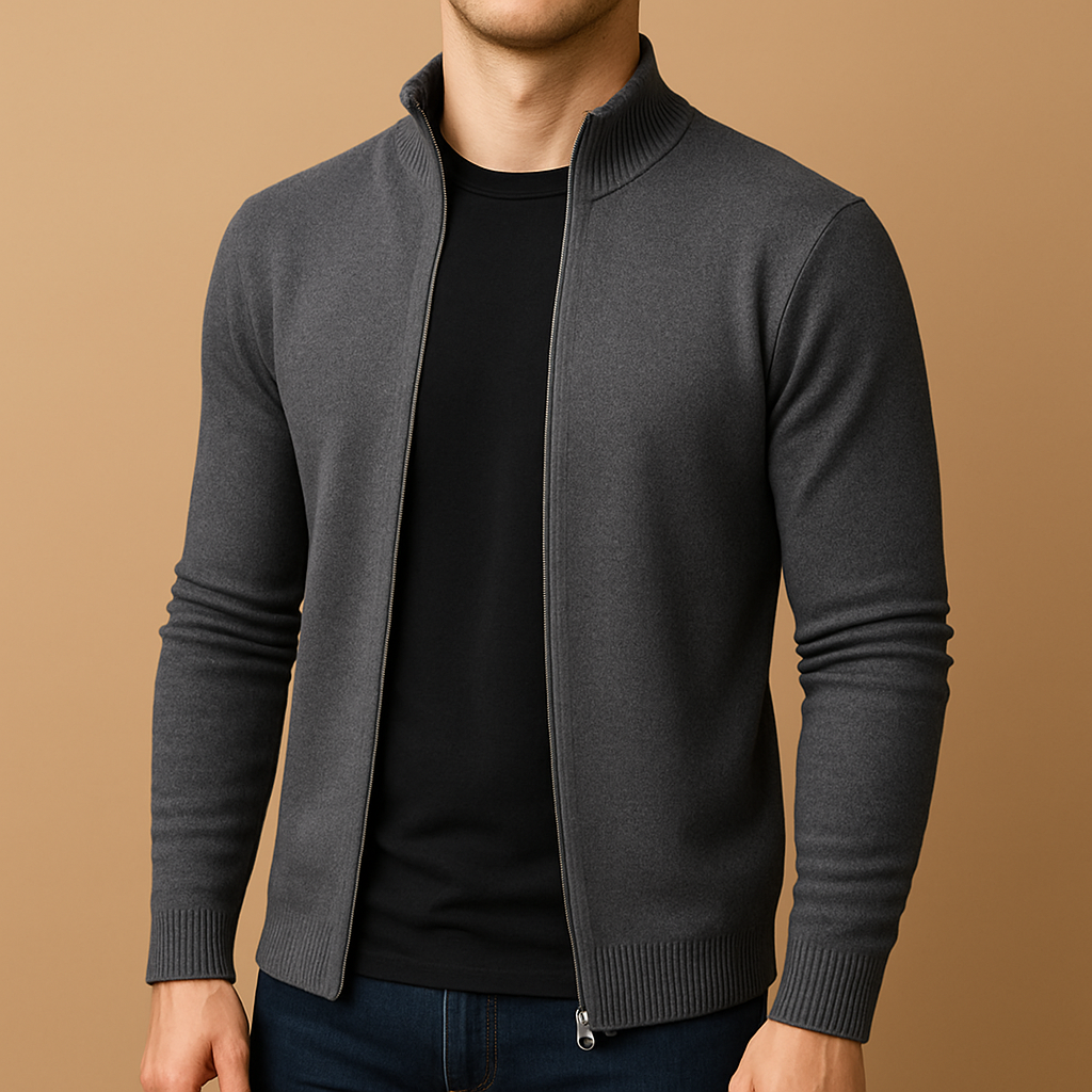 Cardigan Uomo Slim Fit in Maglia Fine – Design Elegante e Versatile