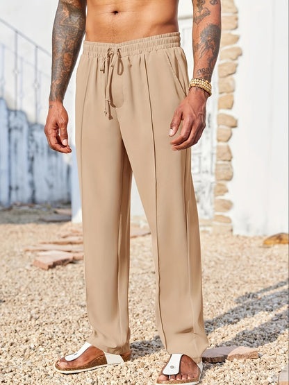 Pantaloni Uomo in Velluto a Coste Straight Fit Antipiega alla Caviglia
