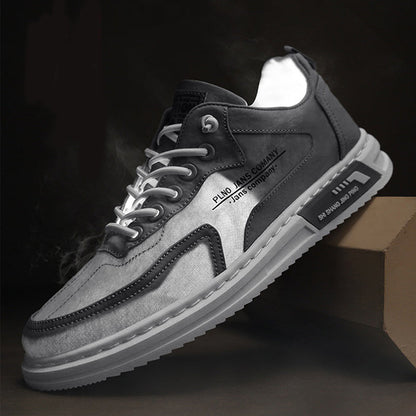 Men's Summer Sneakers with Canvas Upper and Rubber Platform Sole