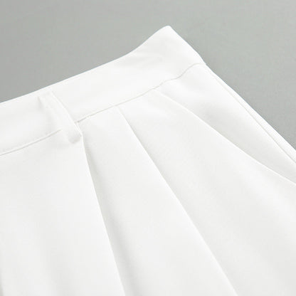 Pantalones de Mujer de Cintura Alta con Pierna Recta y Corte Amplio