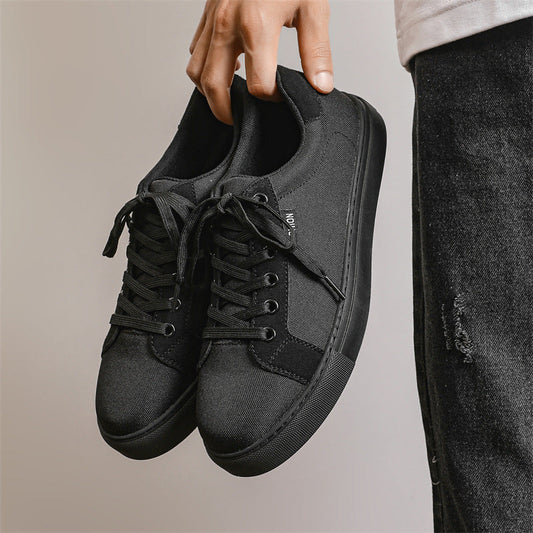 Herresneakers uden snørebånd i åndbart lærred til store størrelser – casual stil