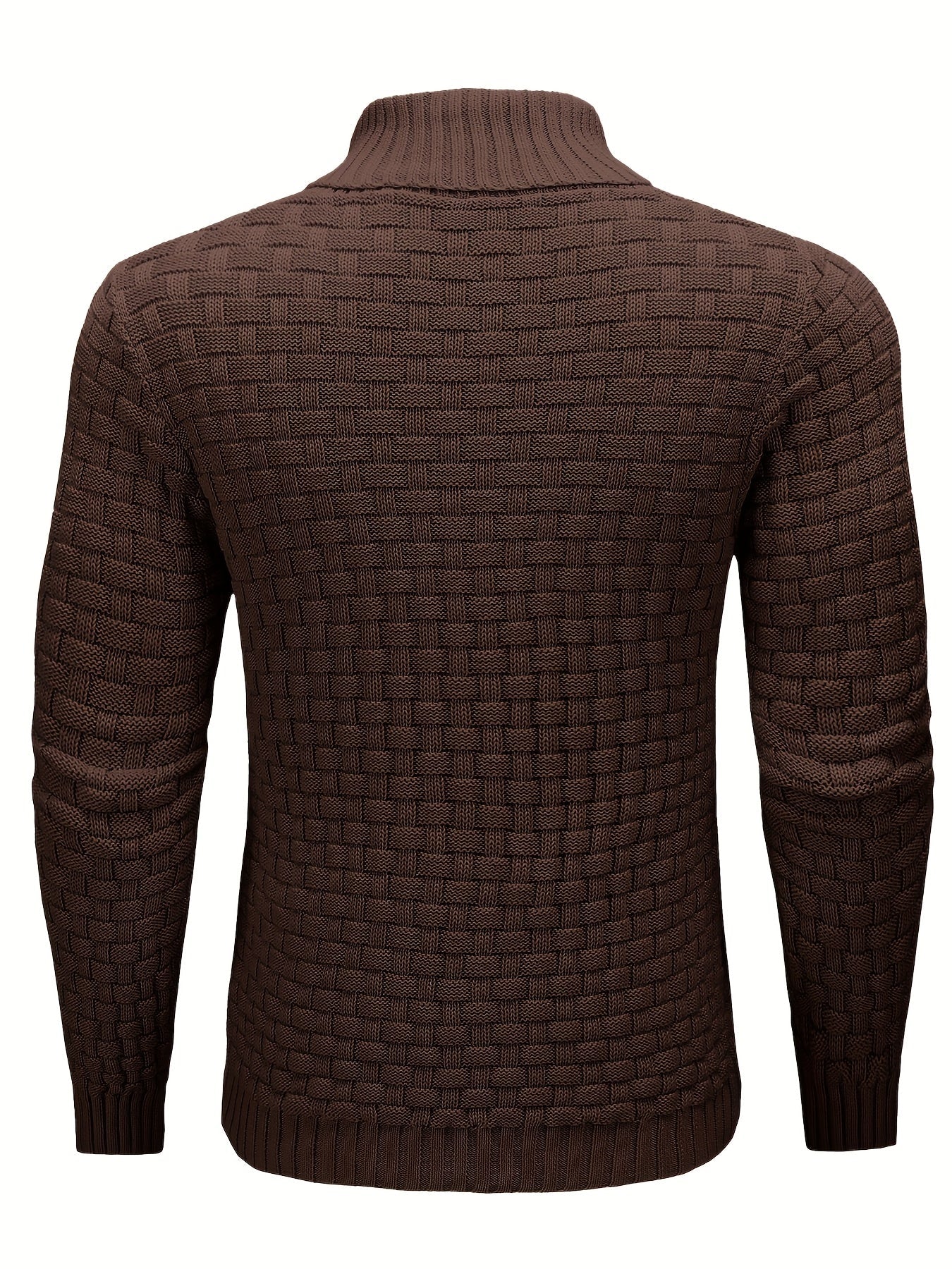 Maglione Uomo in Maglia Waffle con Collo a Sciarpa