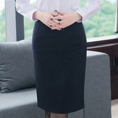 Women's Mid-Length Skirt with Solid Color Fleece Lining