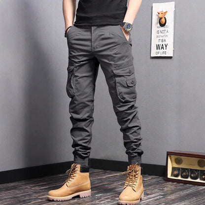 Pantaloni Uomo da Lavoro con Coulisse e Multi-Tasche – Gamba Dritta