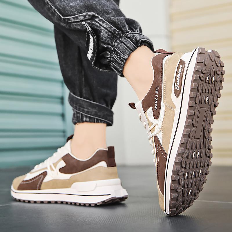 Men's Spring Sneakers with Round Toe, Medium Sole, and Mesh Upper