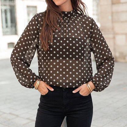 Camicetta Da Donna Trasparente D'Ispirazione Vintage Con Design In Stile Francese