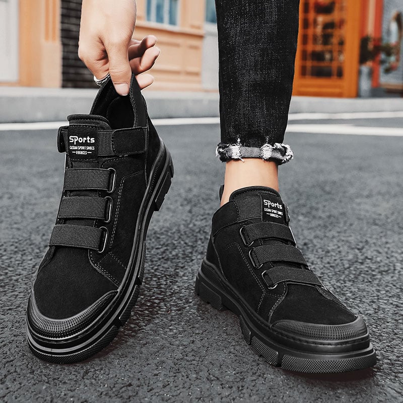 Sneakers Invernali da Uomo con Fascia Elastica e Design a Mezza Gamba