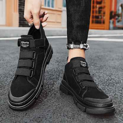 Sneakers Invernali da Uomo con Fascia Elastica e Design a Mezza Gamba