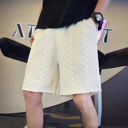 Pantalones cortos para hombre estilo pirata de pierna recta – Ajuste amplio deportivo