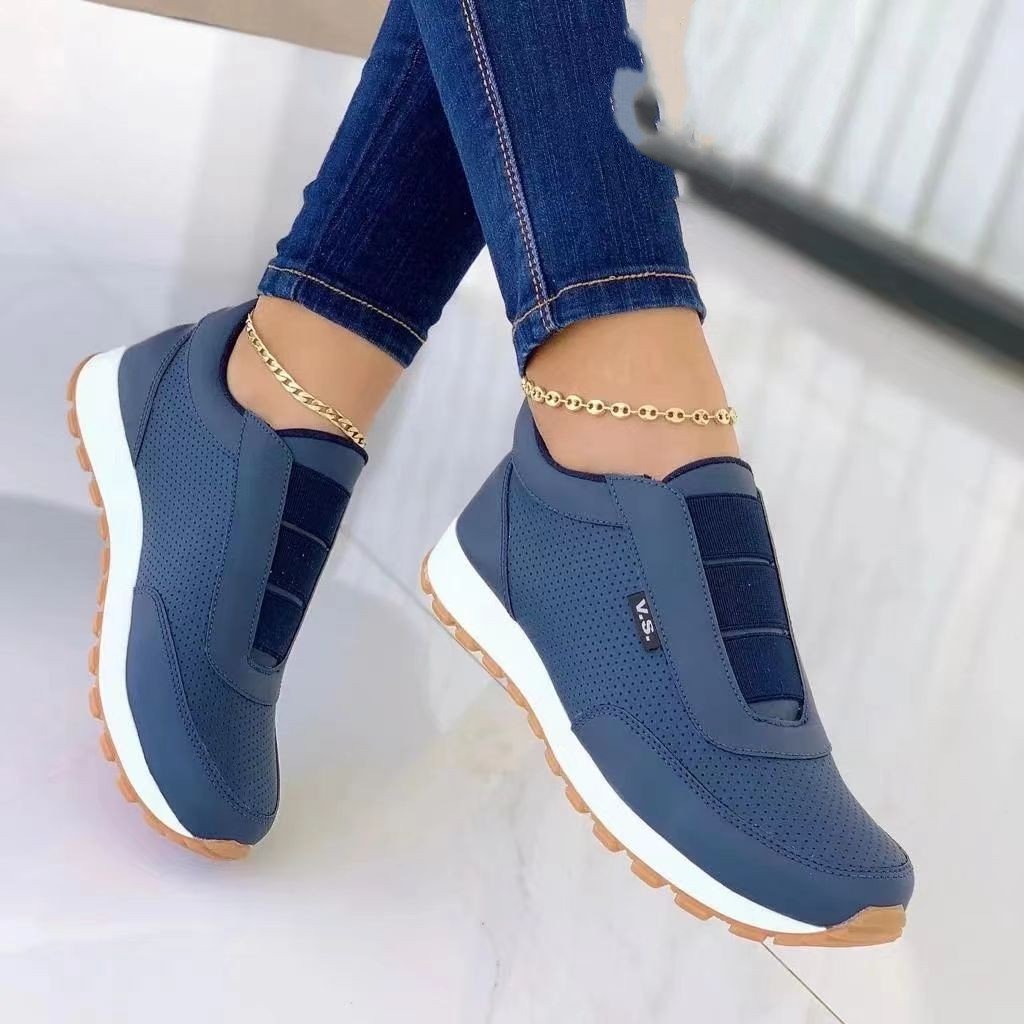 Sneakers Donna Flat con Punta Tonda – Design Slip-On a Taglio Basso