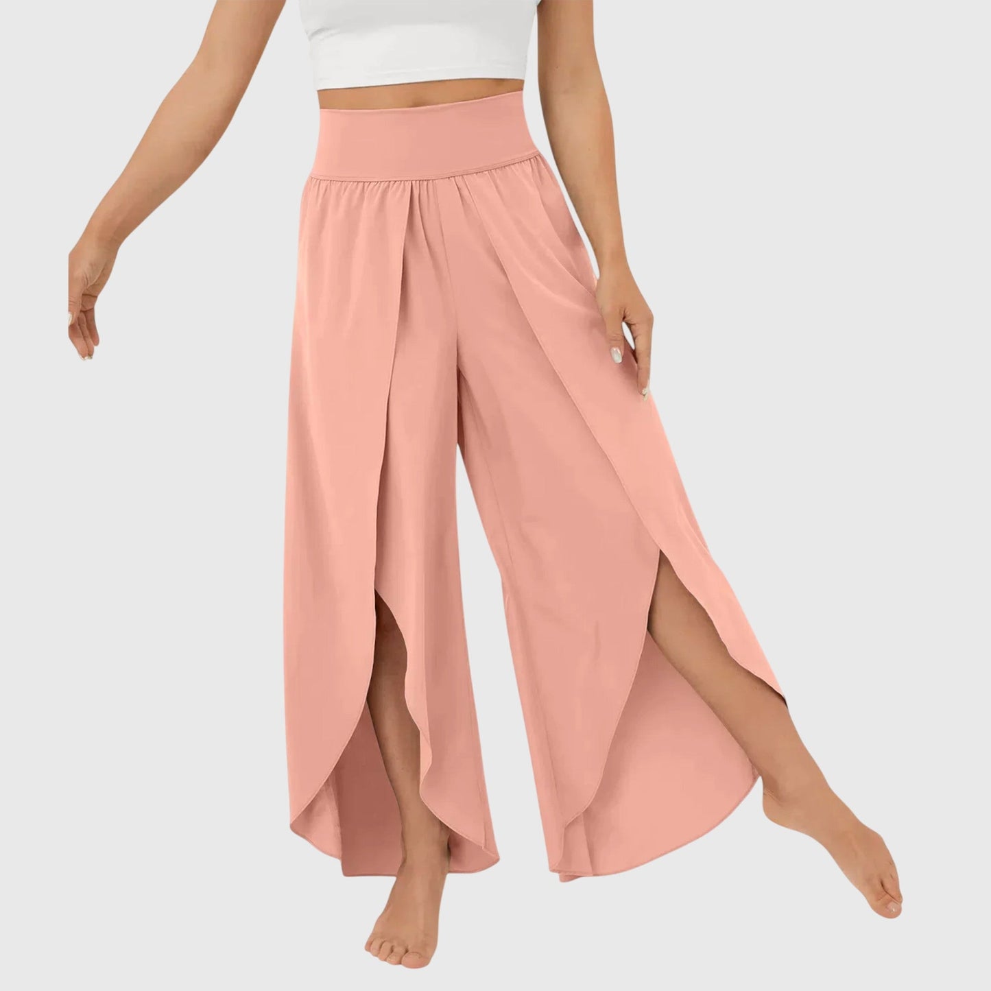 Sommerbukser til kvinder med vide ben, behagelig pasform – let casual stil