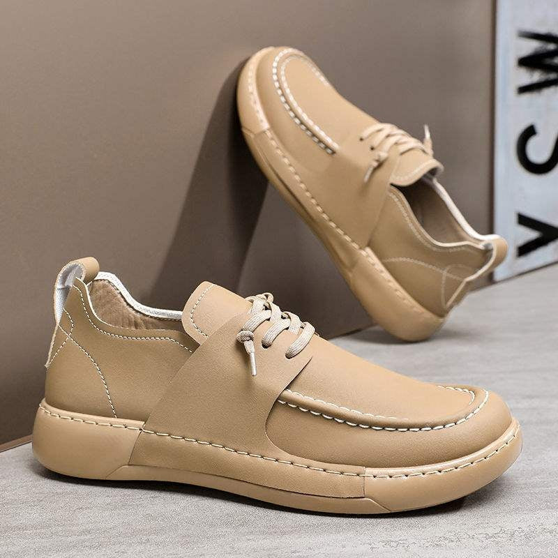 Men's loafers with lightweight sole - leather look