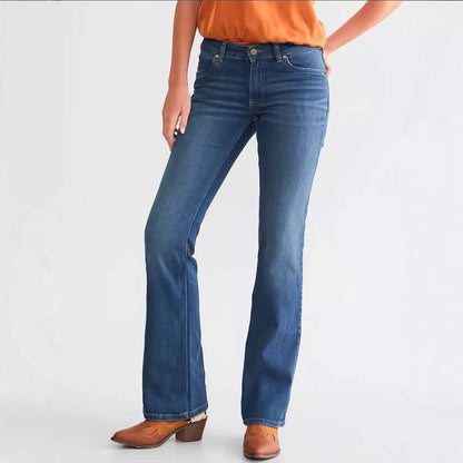 Women's Skinny Jeans with Slim Fit, High Elasticity, and Navy Blue Color