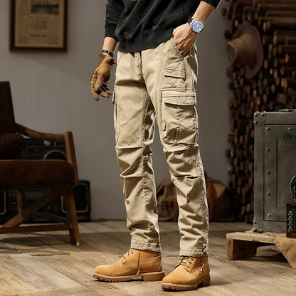 Pantaloni Uomo da Lavoro a Gamba Dritta con Zip – Vestibilità Ampia