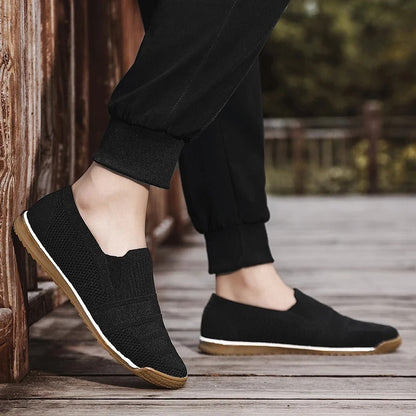 Men's Breathable Knit Loafers with Arch Support and Slip-On Design