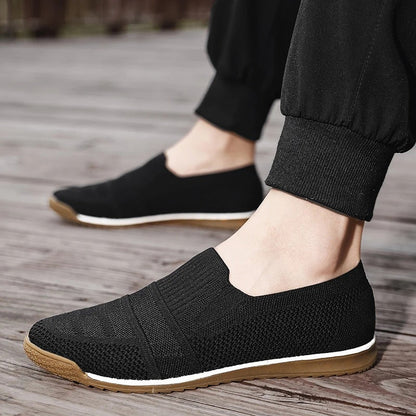 Men's Breathable Knit Loafers with Arch Support and Slip-On Design