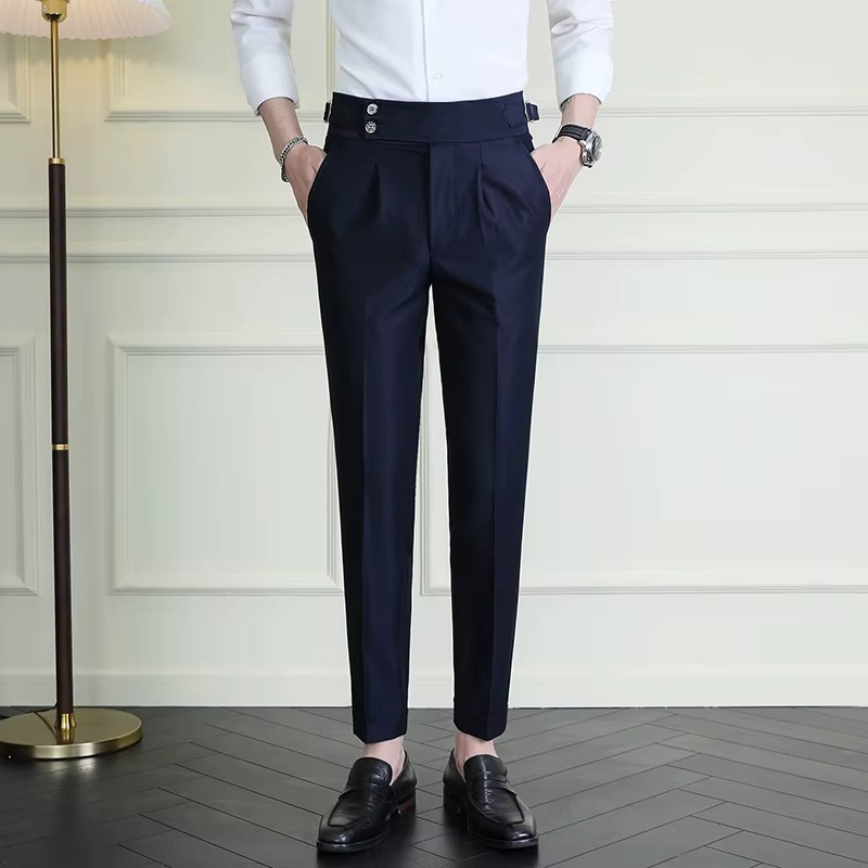 Pantaloni Uomo a Vita Alta con Gamba Dritta – Vestibilità Regolare