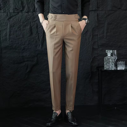 Pantaloni Uomo a Vita Alta con Gamba Dritta – Vestibilità Regolare