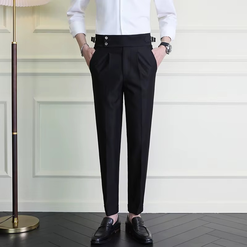 Pantaloni Uomo a Vita Alta con Gamba Dritta – Vestibilità Regolare
