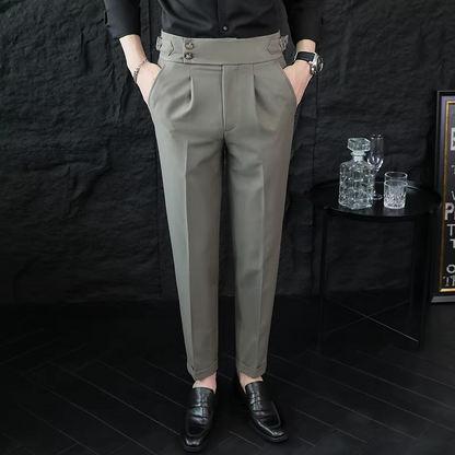 Pantaloni Uomo a Vita Alta con Gamba Dritta – Vestibilità Regolare
