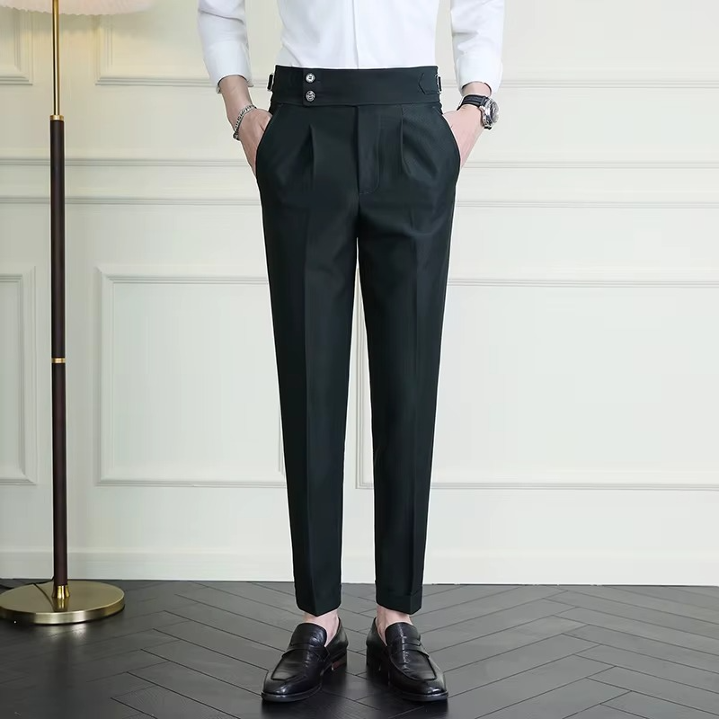 Pantaloni Uomo a Vita Alta con Gamba Dritta – Vestibilità Regolare