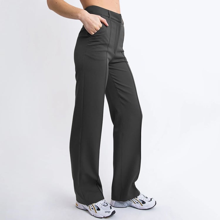 Pantaloni Donna a Vita Alta Gamba Dritta per Ufficio – Stile Classico