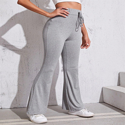 Pantaloni Donna a Vita Alta con Elastico e Gamba Ampia – Stile Pantaloni