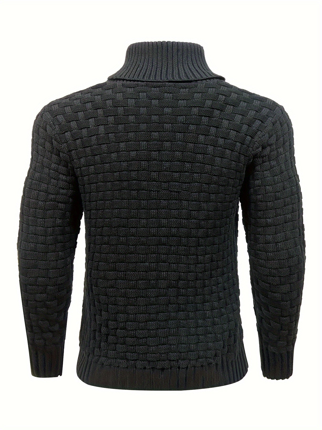 Maglione Uomo in Maglia Waffle con Collo a Sciarpa