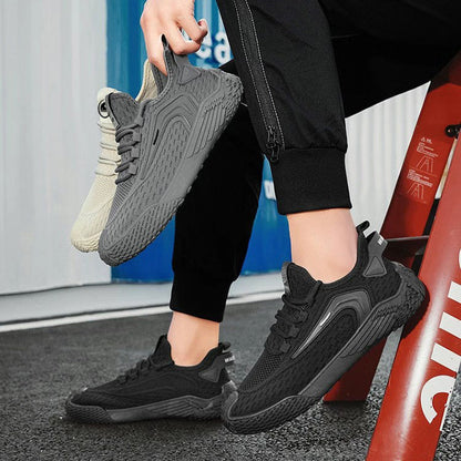 Sneakers Sportive da Uomo con Lacci, Punta Tonda e Suola Piatta