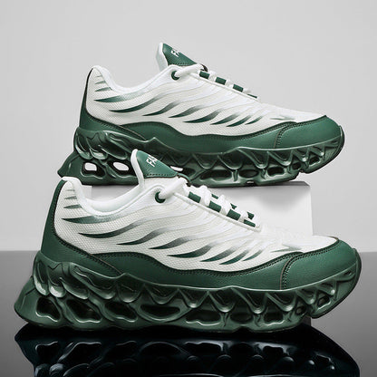 Men's Sneakers with Mesh Upper and Thick PU Sole