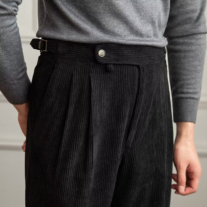 Pantaloni Invernali Uomo Foderati in Pile Vita Media Vestibilità Ampia – Comfort Termico