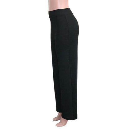 High-Waisted Slim Solid Color Women's Flared Pants
